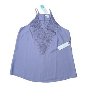 NWT Nine Britton Lavender Araminta Lace Detail Blouse Size S